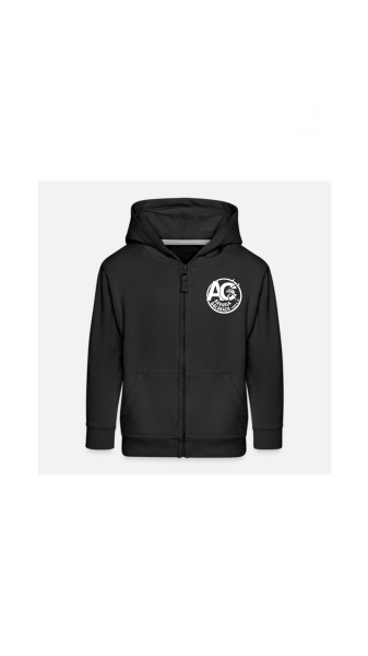 ACB Kids´ Organic Basic Zip Hoody Black 122/128